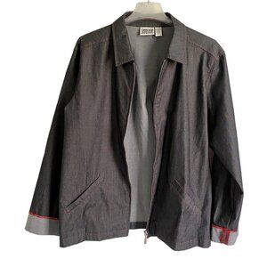 Chico's Design Full Zip Gray Jacket Women's Size 3 US Size XL 16